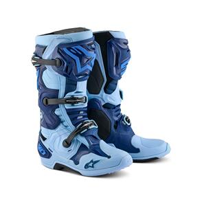 ALPINESTARS TECH-10 LIMITED EDITION STEELER MX BOOTS LIGHT BLUE/SAPPHIRE BLUE