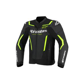 ALPINESTARS ROAD  GP FORCE V2 LEATHER JACKET AIRFLOW BLACK/YELLOW FLUORO