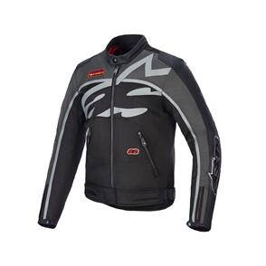 ALPINESTARS ROAD  AXTON LEATHER/TEXTILE JACKET BLACK/ANTHRACITE/RED/TANGERINE