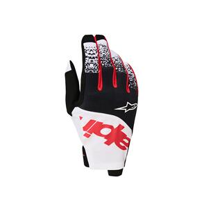 ALPINESTARS 2027 TECHSTAR GLOVES BLACK/WHITE/RED FLUORO