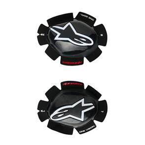 ALPINESTARS GP TECH KNEE SLIDERS BLACK/WHITE ONE SIZE