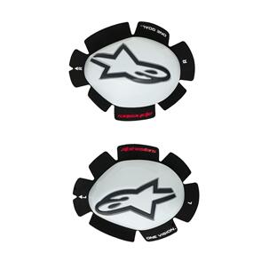 ALPINESTARS GP TECH KNEE SLIDERS WHITE/BLACK ONE SIZE