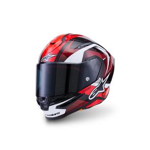 ALPINESTARS SUPERTECH R7 HELMET KINETIS BLACK/RED/WHITE GLOSS