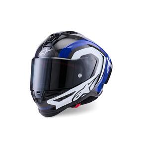 ALPINESTARS ROAD  SUPERTECH R10 HELMET ARIUS BLACK/WHITE/BLUE GLOSS