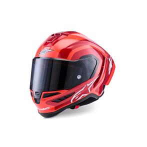 ALPINESTARS ROAD  SUPERTECH R10 HELMET ARIUS BLACK/WHITE/DOUBLE RED GLOSS