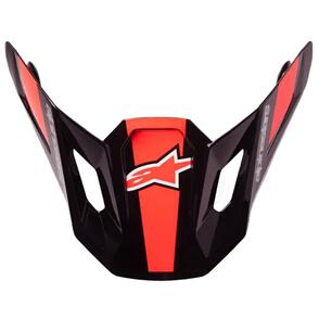 ALPINESTARS S-M7 RISE VISOR BLACK/SILVER/RED FLUORO GLOSS
