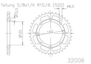 PSYCHIC SPROCKET REAR PSYCHIC 38T YAMAHA JTR1857 YFM350 RAPTOR 04-09 YFZ450 YFZ450R YFM700 RAPTOR 06-20