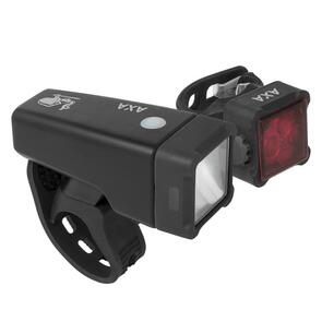 AXA BIKE FRONT TORCH & REAR LIGHT NITELINE T4-R