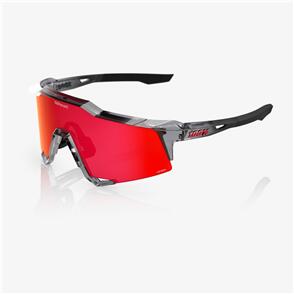 100 PERCENT BIKE SPEEDCRAFT - MLB POLISHED TRANSLUCENT GREY - HIPER FIRE RED MIRROR