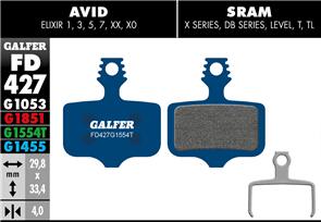 GALFER FD427 BRAKE PADS AVID ELIXIR, SRAM LEVEL, FORCE/RED ETAP AXS G1455