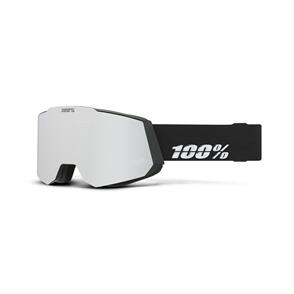 100% SNOWCRAFT GOGGLE BLACK - HIPER GREY-BLUE W/ SILVER MIRROR