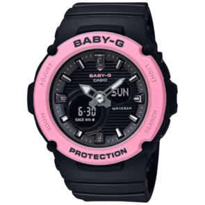 BABY-G BGA270-1A BLACK PINK WORLD TIME QUARTZ