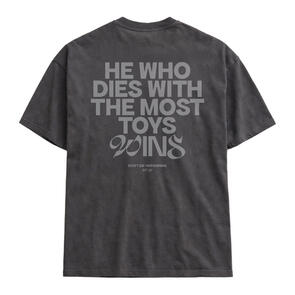 HYPER RIDE HE WHO DIES FADED HEAVY TEE BLACK