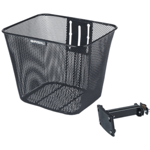 BASIL BILBAO BASKET BLACK WITH FIXED MOUNT STEMHOLDER