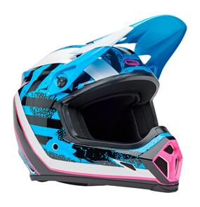 BELL MOTO HELMETS 2025 MX-9 MIPS HELMET BREAKDANCE BLUE/PINK