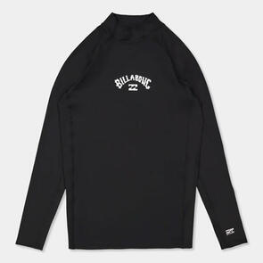 BILLABONG 2026 BOYS ALL DAY ARCH RF L/S SURF TEE BLACK