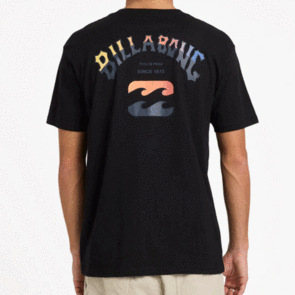 BILLABONG ARCH FADE PREMIUM SS SCREEN TEE BLACK