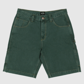 BILLABONG BAD DOG WORKWEAR SHORTS GREEN OVERDYE