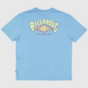 BILLABONG BOYS DIAMOND GRIT SCREEN TEE BLUE WASH