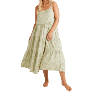 BILLABONG SUNNY LINES LOST LOVE DRESS SAGE FROST