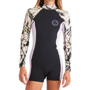 BILLABONG 2025 YOUTH SPRING FEVER LONG SLEEVE 2MM SPRING BLACK FLORAL
