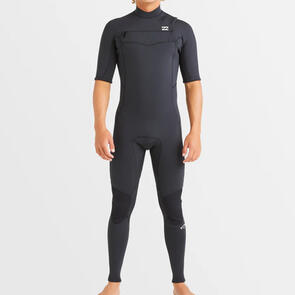 BILLABONG 2025 2MM ABSOLUTE NATURAL CHESTZIP SS STEAMER BLACK