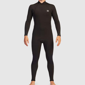 BILLABONG 3/2MM ABSOLUTE BACKZIP STEAMER BLACK HASH