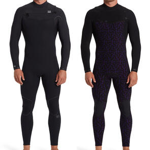 BILLABONG 3/2 FURNACE NATURAL CHESTZIP STEAMER BLACK