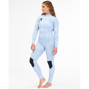 BILLABONG WOMENS 3/2MM SALTY DAYZ CHEST ZIP WAVE WASH