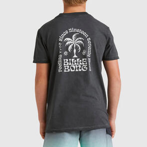 BILLABONG BOYS BIG WAVE SHAZ SS SCREEN TEE BLACK