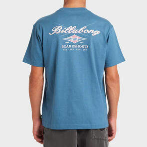 BILLABONG BOYS CROSS BOARDS SS SCREEN TEE REAL TEAL