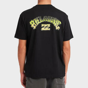 BILLABONG BOYS WAX ARCH SS SCREEN TEE BLACK