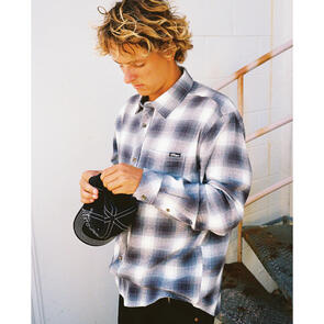 BILLABONG COASTLINE FLANNEL OVERCAST BLUE PLAID