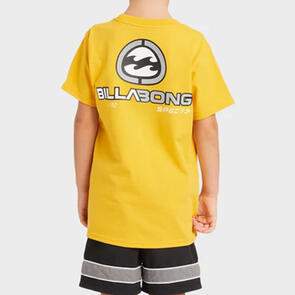 BILLABONG GROMS SPEC BIOWAVE SS OG SCREEN TEE YELLOW