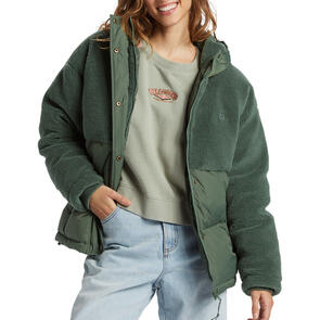 BILLABONG LOVE TRIP PUFFER JACKET TREEHUGGER