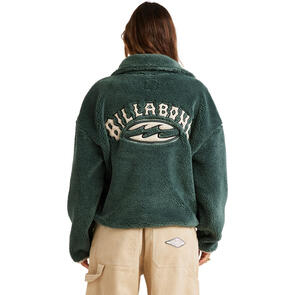 BILLABONG OLD DAYS HALF ZIP CREW FOREST