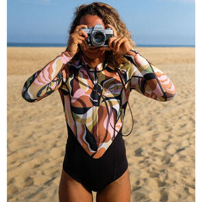 BILLABONG SALTY DAYZ 2MM LONG SLEEVE SPRING HIDDEN PALMS MULTI