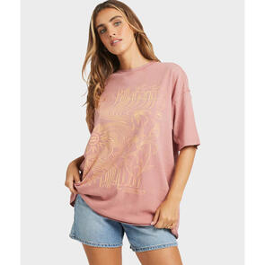 BILLABONG SURF COALITION SS TEE DARK CORAL