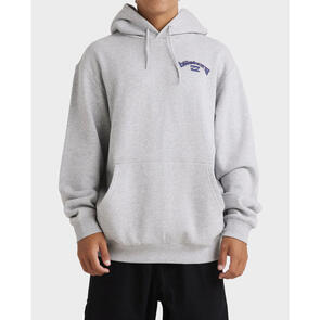 BILLABONG VINTAGE ARCH POP HOOD LIGHT GREY HEATHER