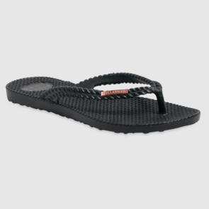 BILLABONG WOMENS KICK BACK THONG - SOLID BLACK/ROSE