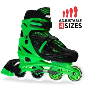 CRAZY SKATES CRAZY SKATES BLADE GREEN SIZE ADJUSTABLE INLINE SKATES