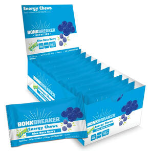 BONK BREAKER ENERGY CHEWS SOUR BLUE RAZZ BERRY 1 BOX WITH 10X 40G PACKS