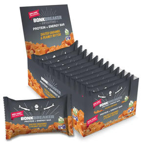 BONK BREAKER PROTEIN + ENERGY BAR SALTED CARAMEL & PEANUT BUTTER 12CT CARTON