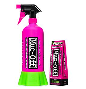 MUC-OFF PUNK POWDER BIKE CLEANER 4 PACK + BOTTLE FOR LIFE
