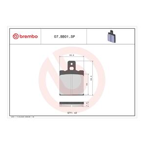 BREMBO BR07BB01SP BREMBO BRAKE PAD SINTERED RR