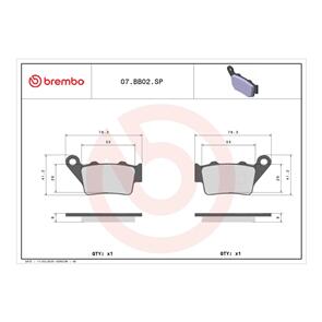 BREMBO BR07BB02SP BREMBO BRAKE PAD SINTERED RR
