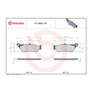 BREMBO BR07BB03SP BREMBO BRAKE PAD SINTERED RR