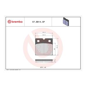 BREMBO BR07BB14SP BREMBO BRAKE PAD SINTERED RR
