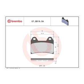 BREMBO BR07BB19SA BREMBO BRAKE PAD SINTERED FR