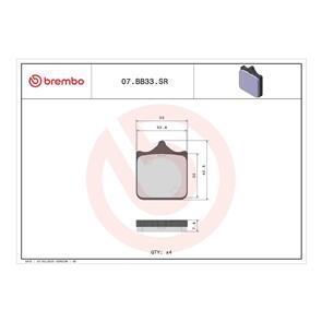 BREMBO BR07BB33SR BREMBO BRAKE PAD SINTERED XTRA